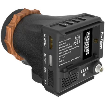 Portkeys LEYE III - wizjer elektroniczny HDMI, 4K, 3D LUT_Gniazdo zasilania_2